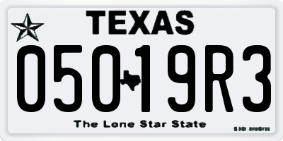 TX license plate 05019R3