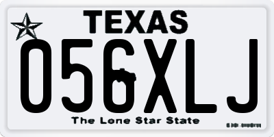 TX license plate 056XLJ