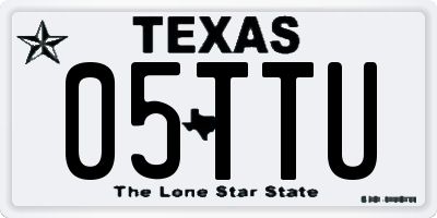 TX license plate 05TTU