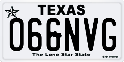 TX license plate 066NVG