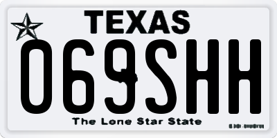 TX license plate 069SHH