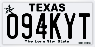 TX license plate 094KYT