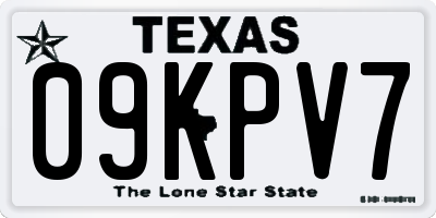 TX license plate 09KPV7