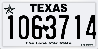 TX license plate 1063714