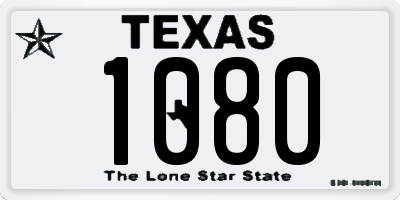 TX license plate 1080