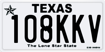 TX license plate 108KKV