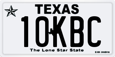 TX license plate 10KBC