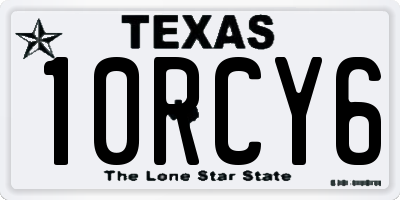 TX license plate 10RCY6