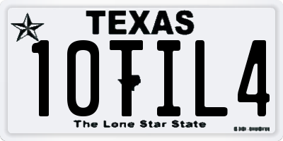 TX license plate 10TIL4