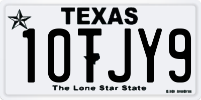 TX license plate 10TJY9