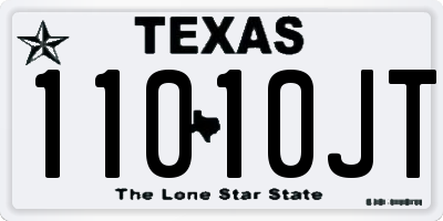 TX license plate 11010JT