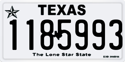 TX license plate 1185993