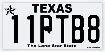 TX license plate 11PTB8