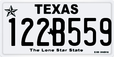 TX license plate 122B559