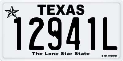 TX license plate 12941L