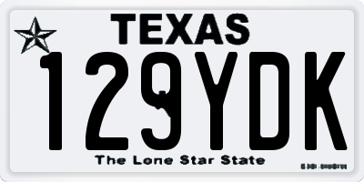 TX license plate 129YDK