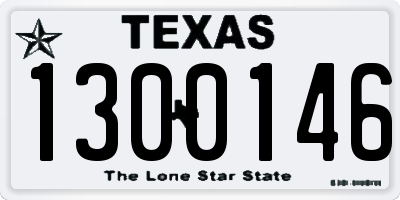 TX license plate 1300146