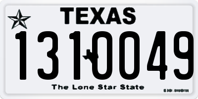 TX license plate 1310049