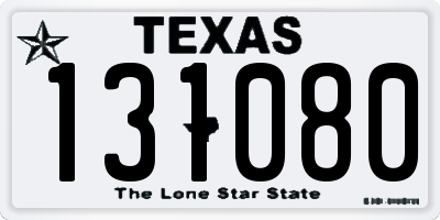 TX license plate 131080