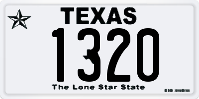 TX license plate 1320