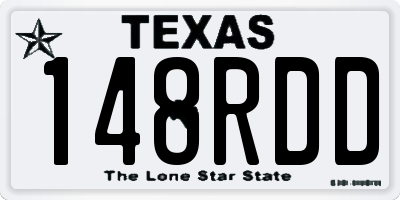 TX license plate 148RDD