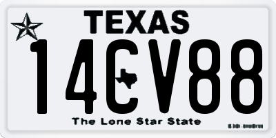 TX license plate 14CV88