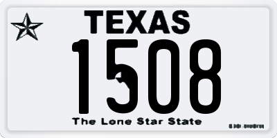 TX license plate 1508