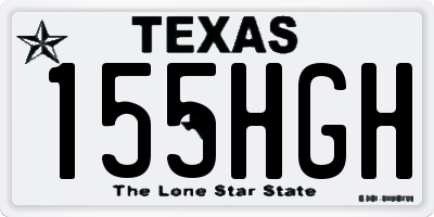 TX license plate 155HGH