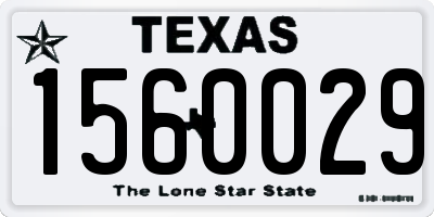 TX license plate 1560029