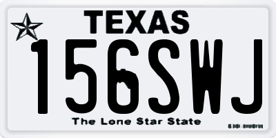 TX license plate 156SWJ