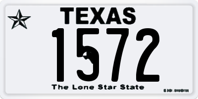 TX license plate 1572