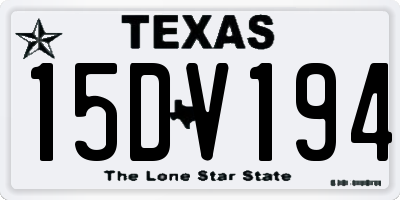 TX license plate 15DV194