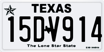 TX license plate 15DV914