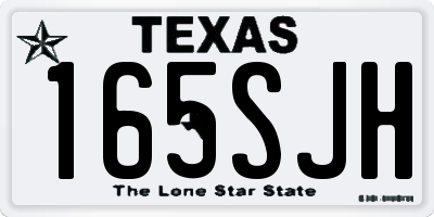 TX license plate 165SJH