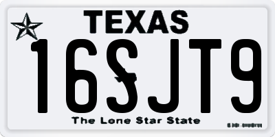 TX license plate 16SJT9