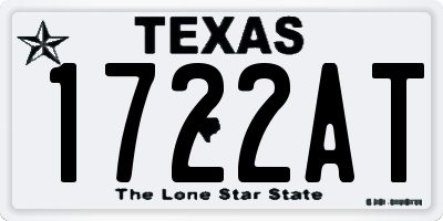 TX license plate 1722AT