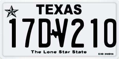 TX license plate 17DV210