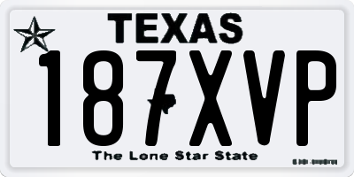 TX license plate 187XVP