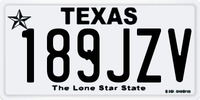 TX license plate 189JZV