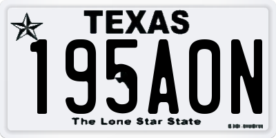 TX license plate 195A0N