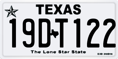 TX license plate 19DT122