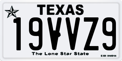 TX license plate 19VVZ9