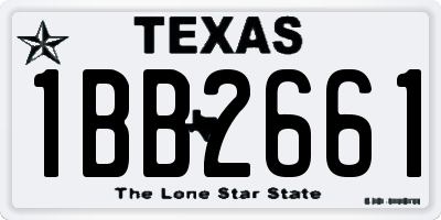 TX license plate 1BB2661