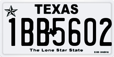 TX license plate 1BB5602