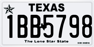 TX license plate 1BB5798