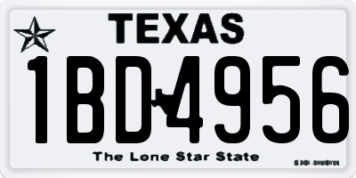 TX license plate 1BD4956