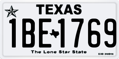 TX license plate 1BE1769