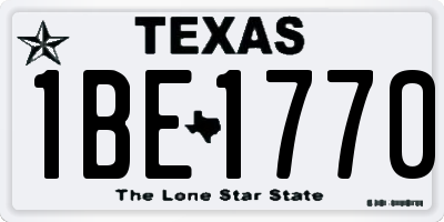 TX license plate 1BE1770