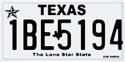 TX license plate 1BE5194