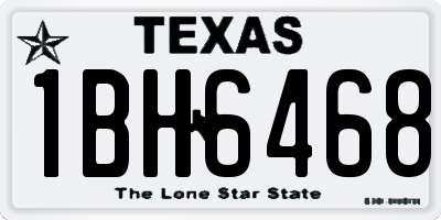 TX license plate 1BH6468